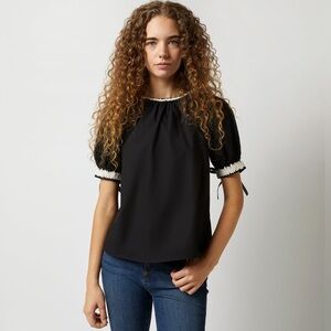 Ulla Johnson Amara Top in Raven